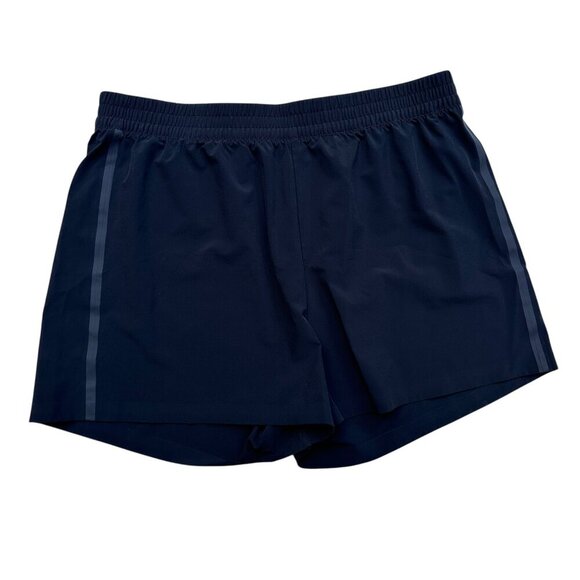 Outerknown Mens Size M Elastic Waist Shorts Black Recycled Polyester‎ Zip Pocket - Picture 1 of 8